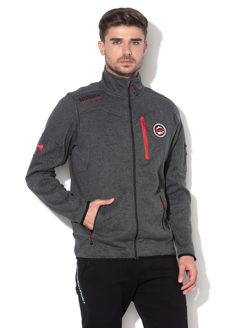 Bluza sport cu fermoar si broderie logo Upshot