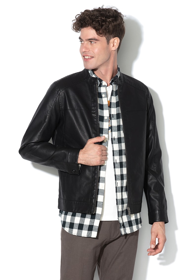 Jacheta de piele ecologica Mike - Negru