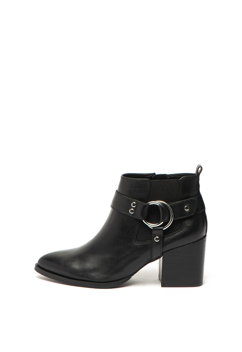 Ghete Chelsea biker de piele