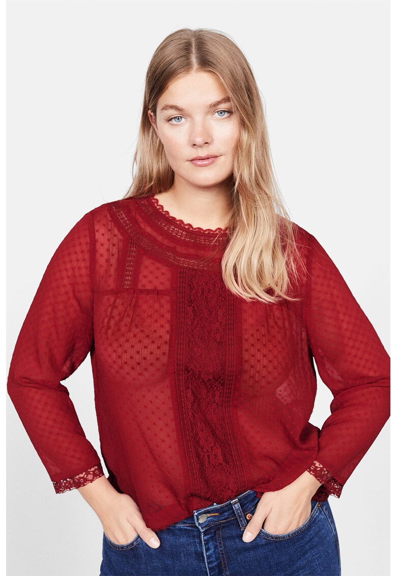 Bluza cu broderie florala Frill