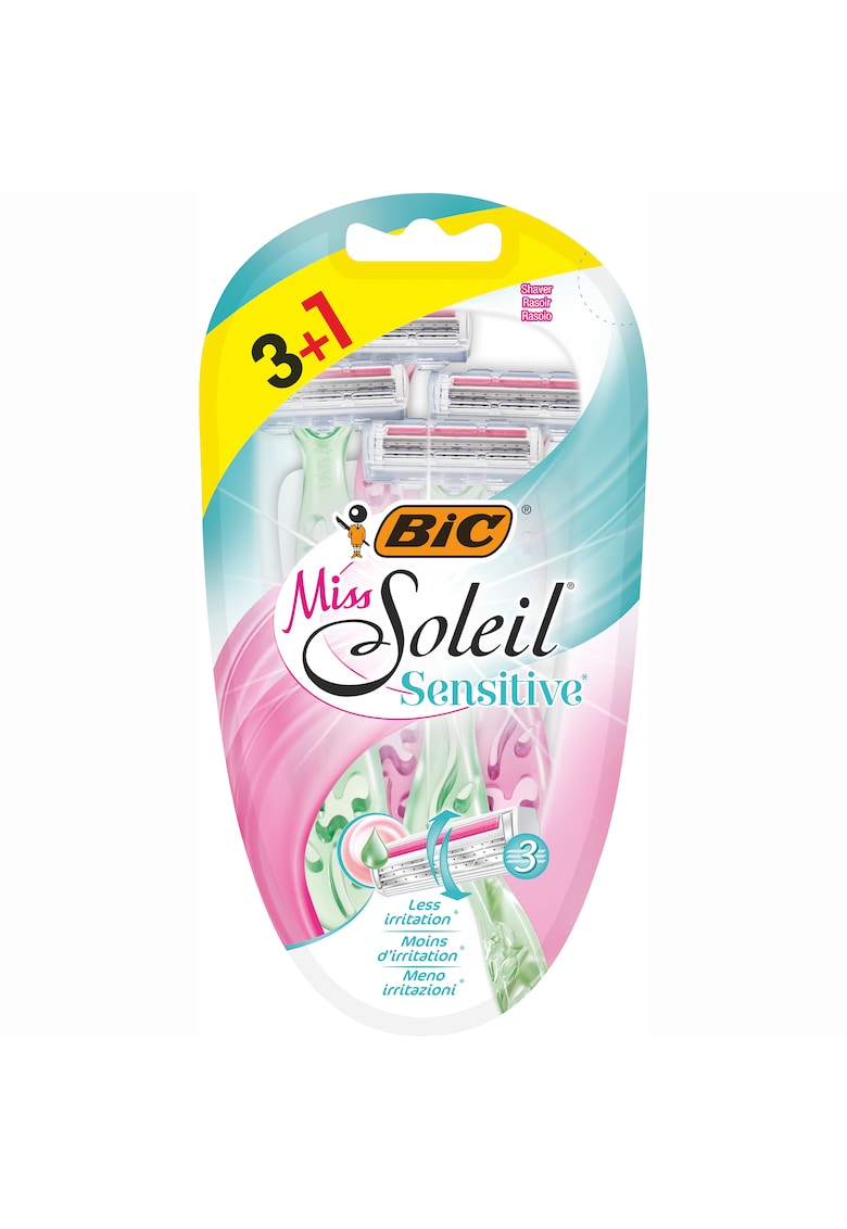 Aparat de Ras pentru femei Miss Soleil Sensitive - 3 lame - pachet promo - 3+1 bucati
