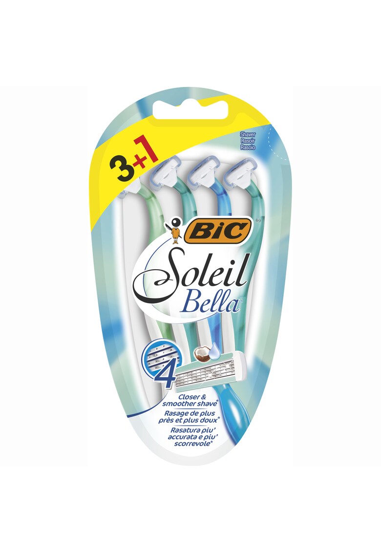 Aparat de Ras pentru femei Soleil Bella - 4 lame - pachet promo - 3+1 bucati