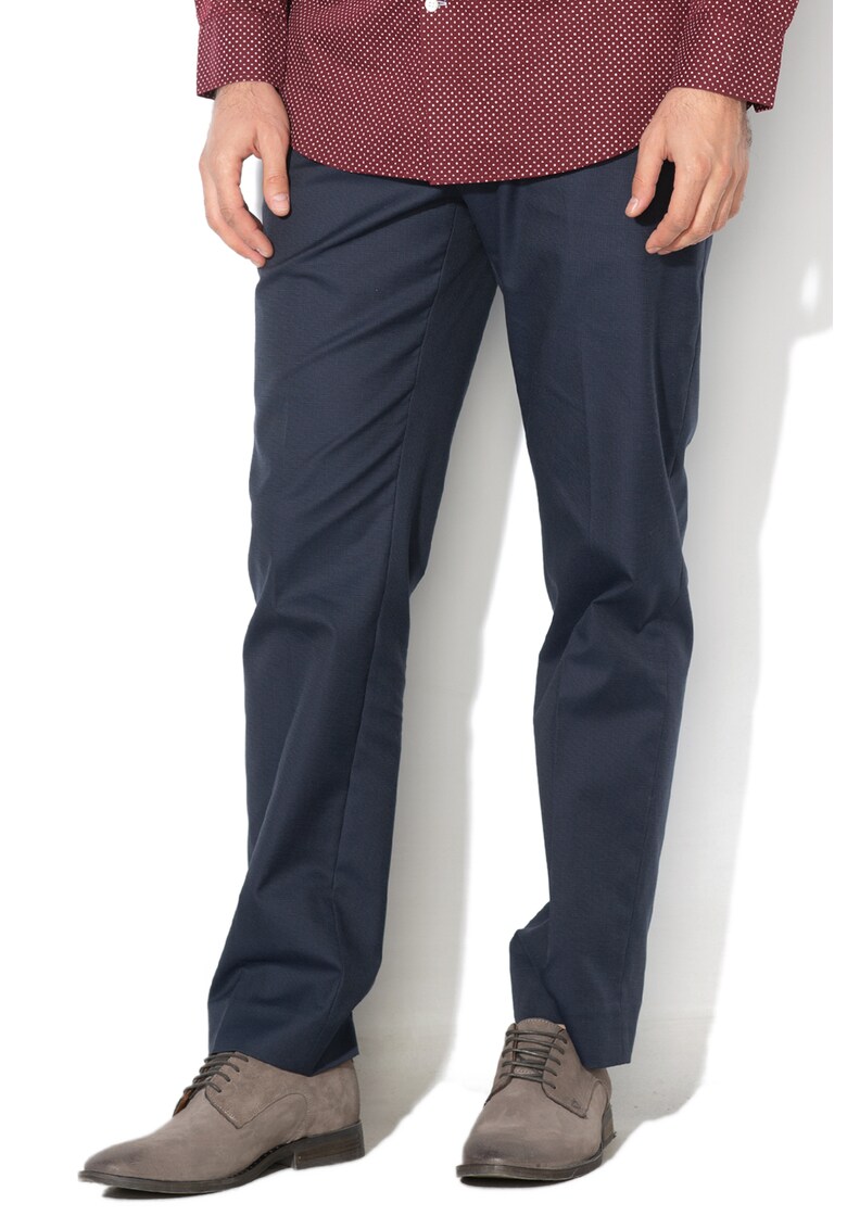 Pantaloni slim fit cu aspect texturat