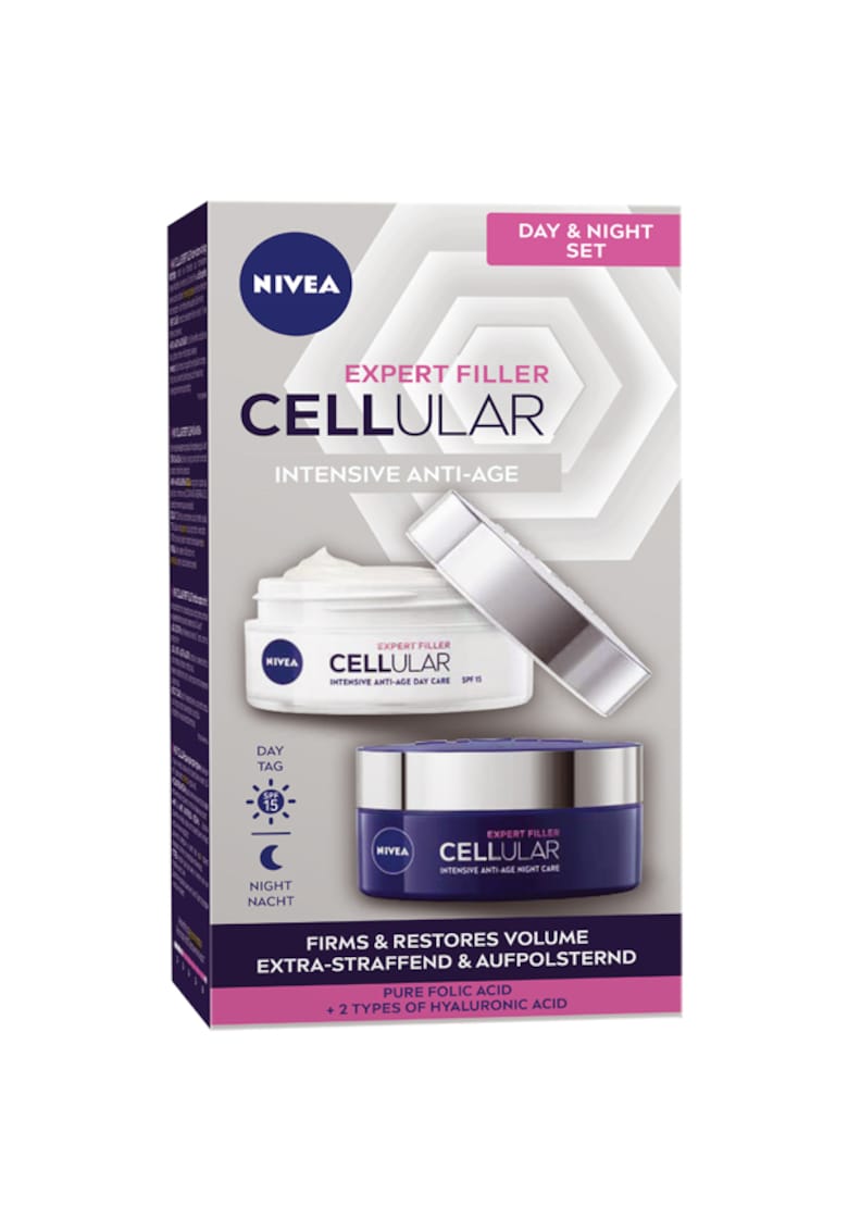 Pachet Hyaluron Cellular Filler + Firming: Crema de zi SPF 15 - 50 ml + Crema de noapte - 50 ml