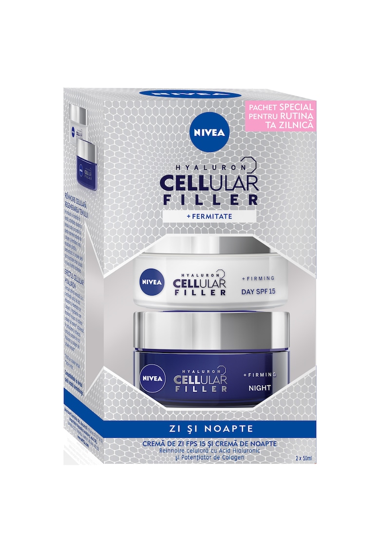 Pachet Hyaluron Cellular Filler + Firming: Crema de zi SPF 15 - 50 ml + Crema de noapte - 50 ml