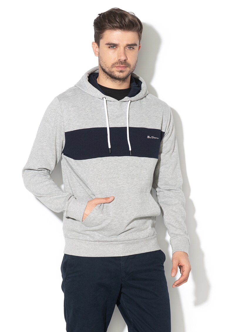 Hanorac cu captuseala din fleece si buzunar kangaroo