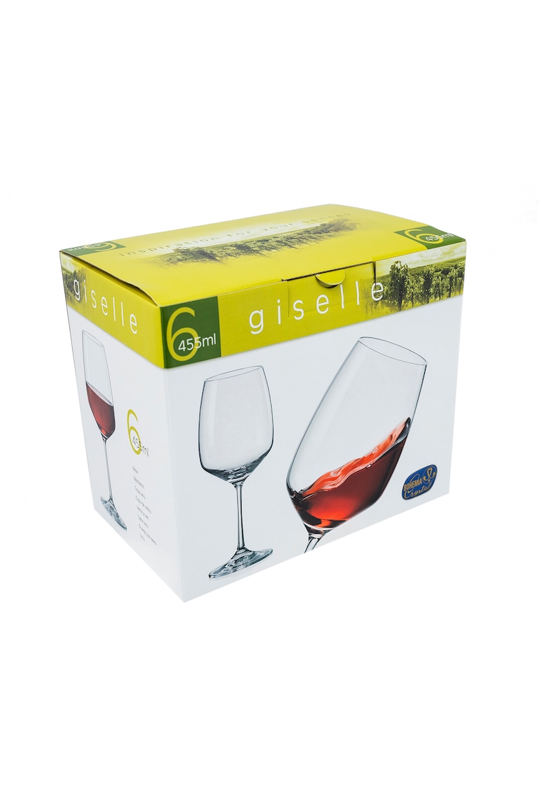 Set 6 pahare vin Giselle – 455 ml Bohemia imagine noua
