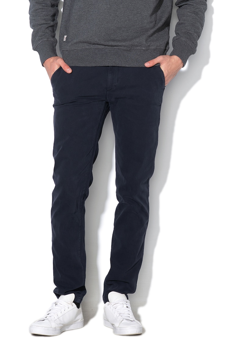 Pantaloni chino slim fit texturati