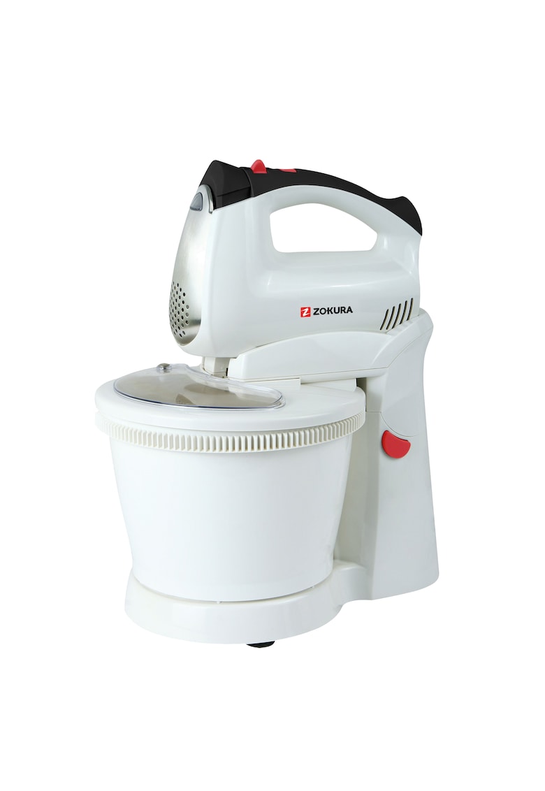 Mixer de mana cu bol 400 W - 2.5 L Alb