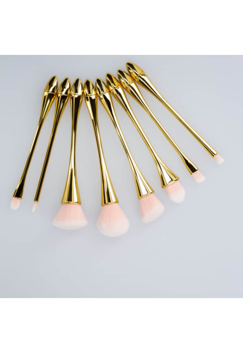 Set 8 pensule cu maner metalic – auriu fashiondays imagine noua