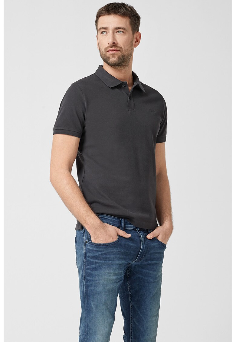 Tricou polo regular fit din pique