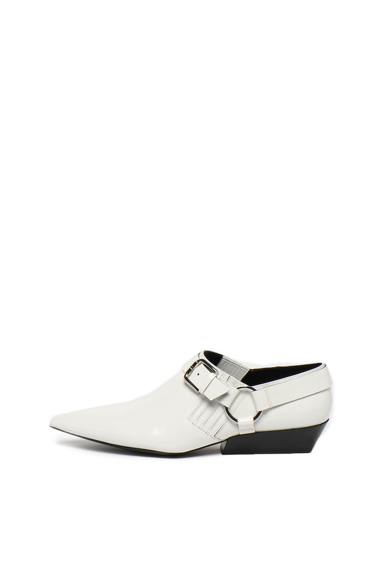 Pantofi de piele lacuita cu varf ascutit Ellen