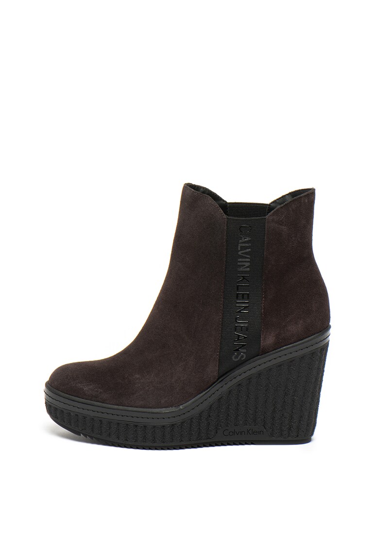 Ghete Chelsea cu talpa wedge Shanna