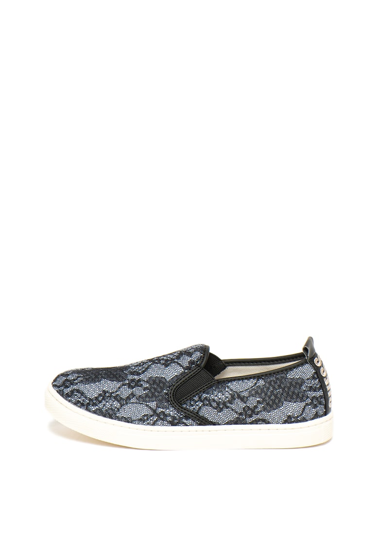 Pantofi slip-on de plasa - cu model floral