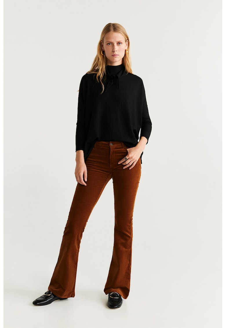 Bluza cu funda din panglici Overlazo