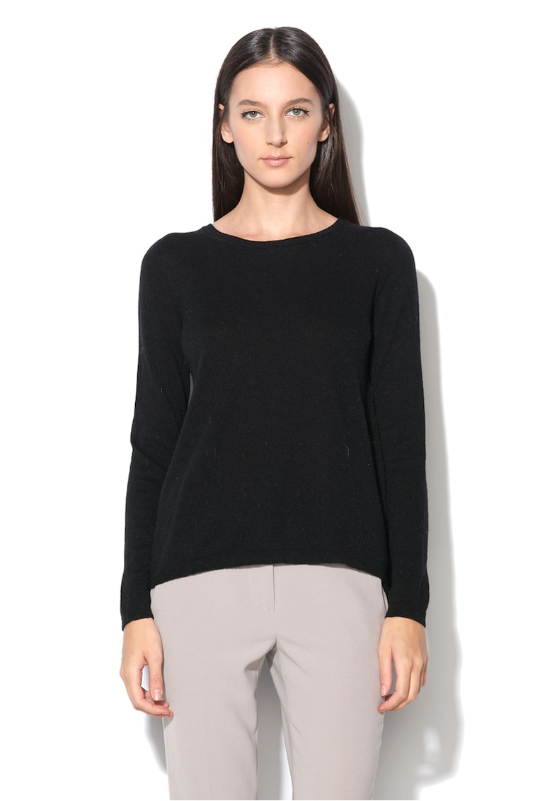 Pulover negru din amestec de casmir