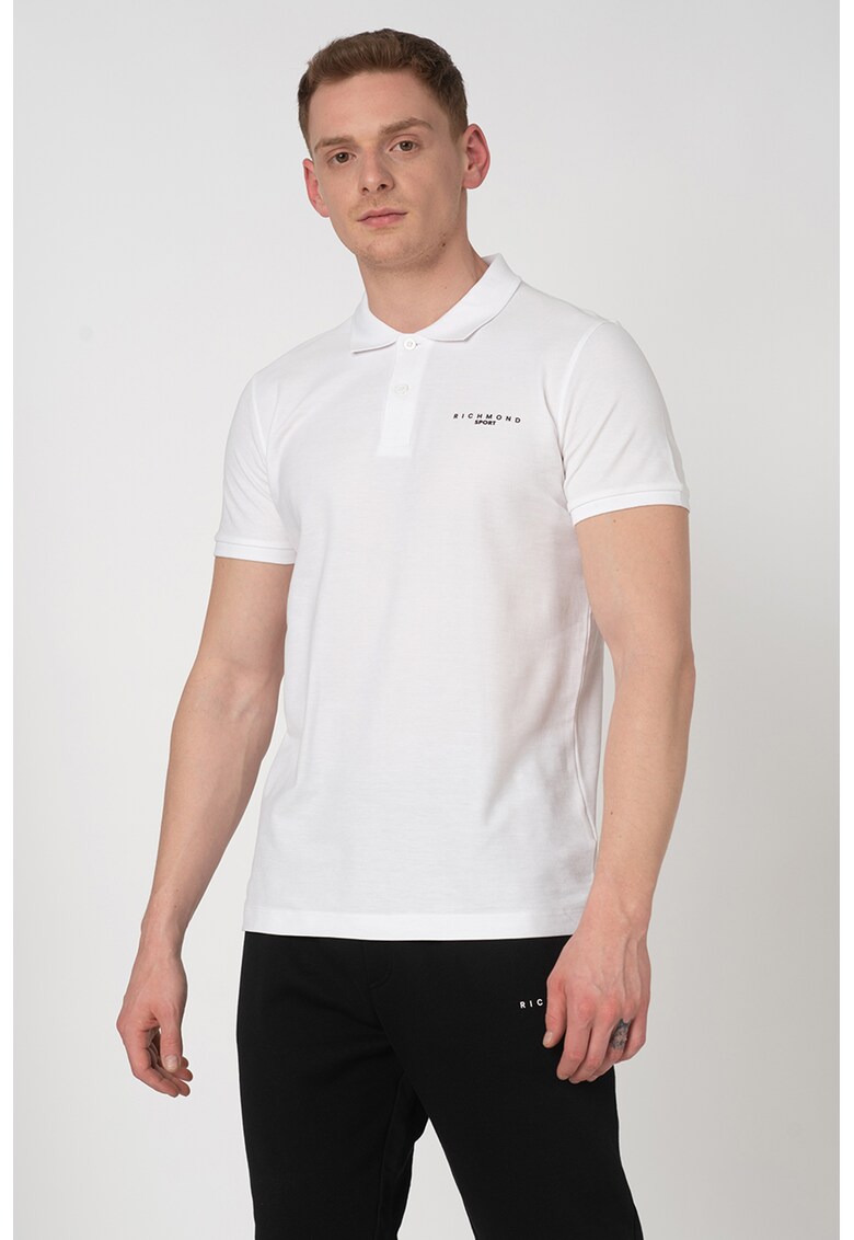 Tricou polo din pique cu model logo Nilly