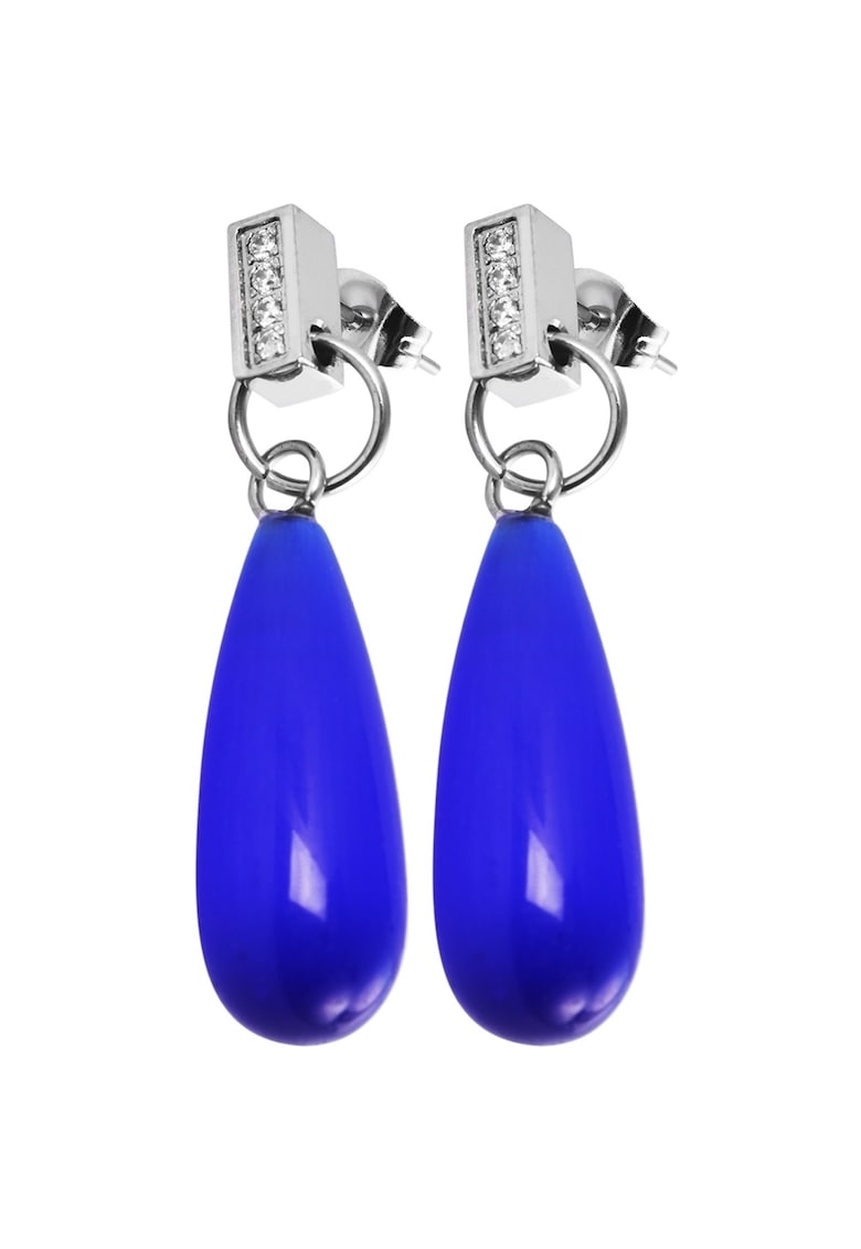 Cercei blue 00469 -inox -
