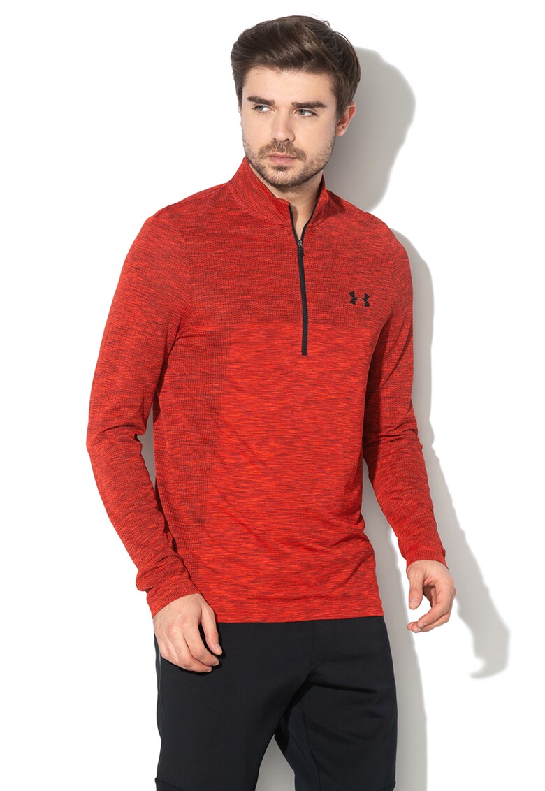 Bluza elastica - cu fenta cu fermoar - pentru fitness