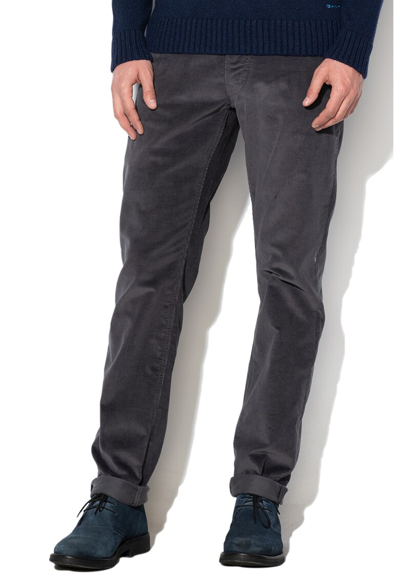 Pantaloni slim fit din reiat