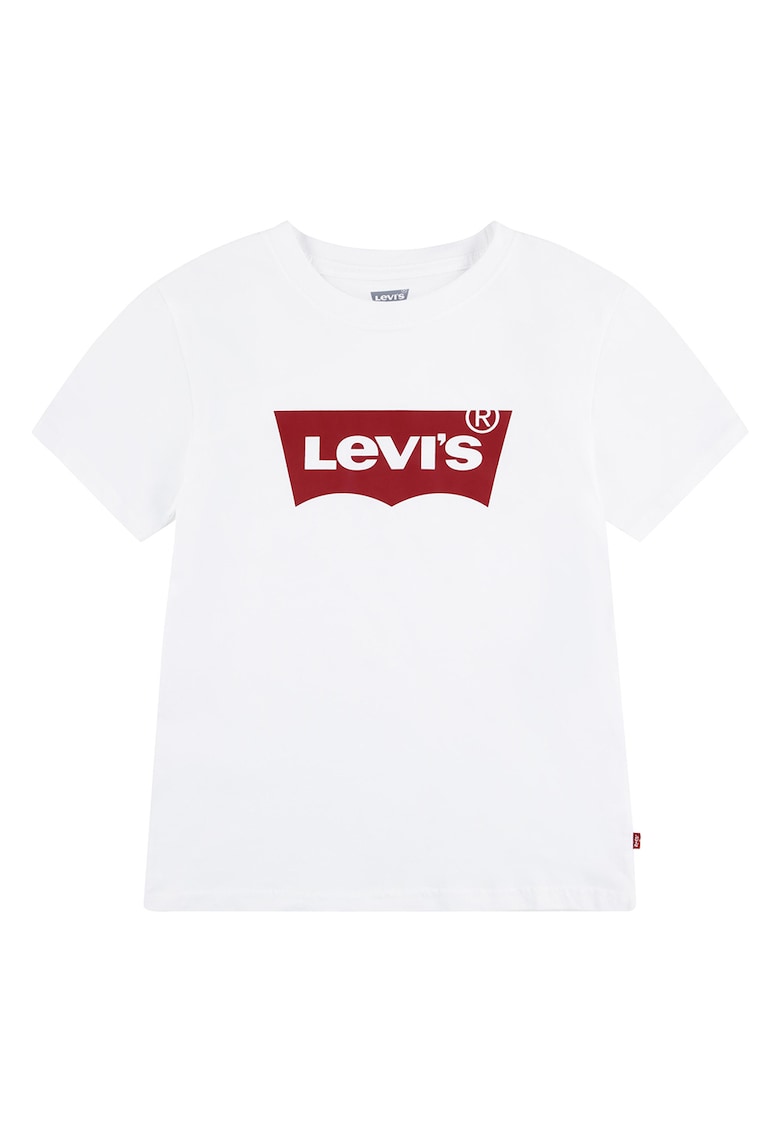 Tricou cu imprimeu logo - Rosu/Alb