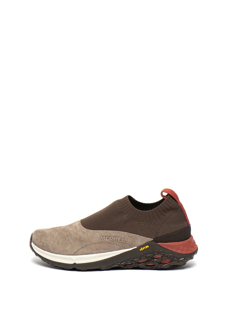 Pantofi sport slip-on de piele intoarsa - cu insertii din material textil Jungle Moc XX