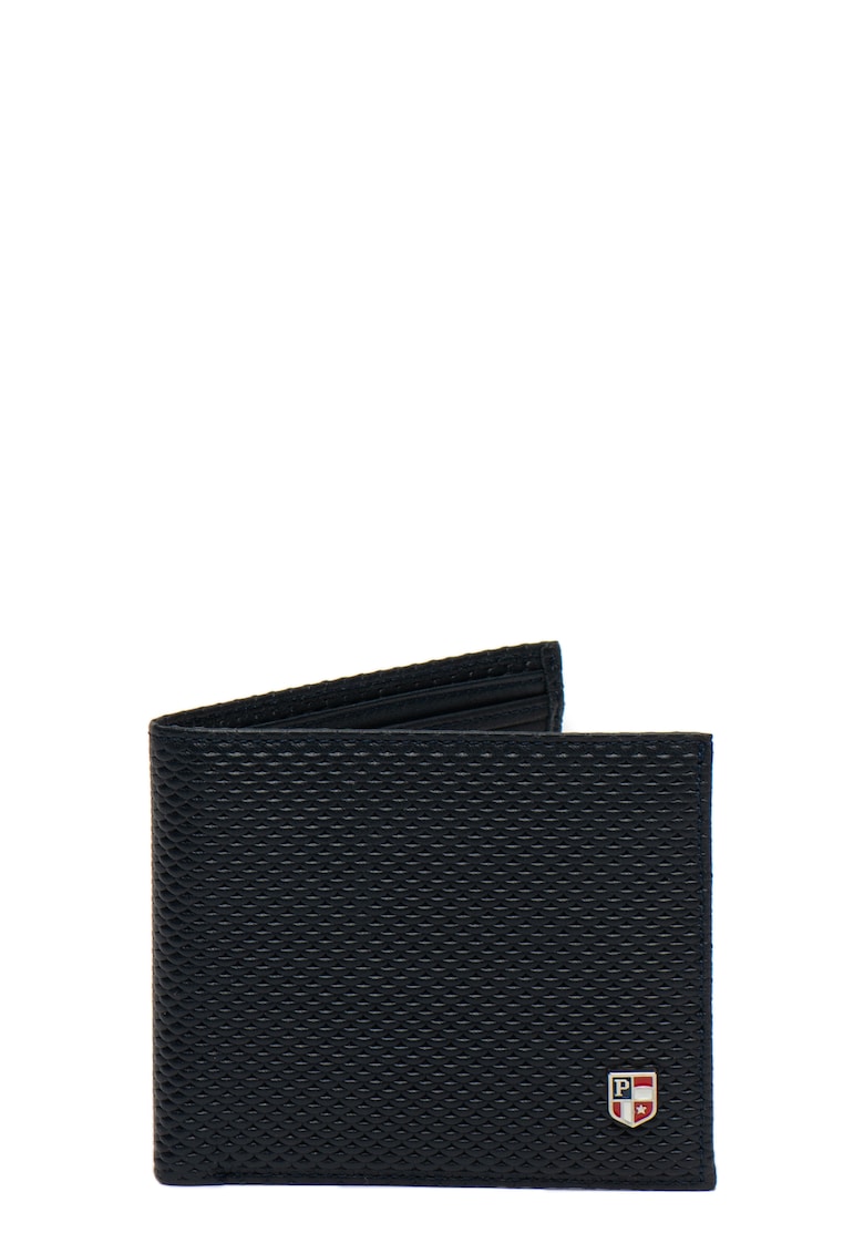 Portofel de piele cu aspect texturat
