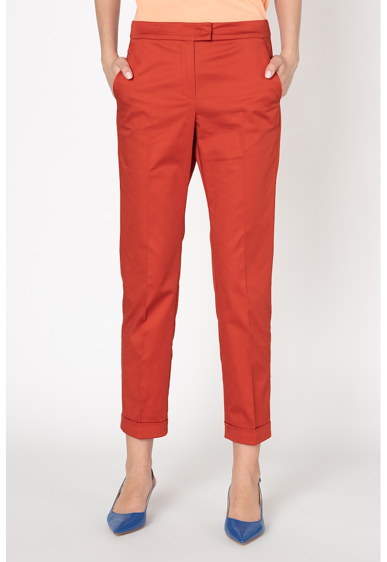 Pantaloni chino cu buzunare oblice Cemento