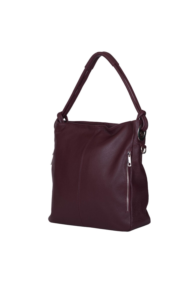 Geanta dama din piele naturala Mia gri