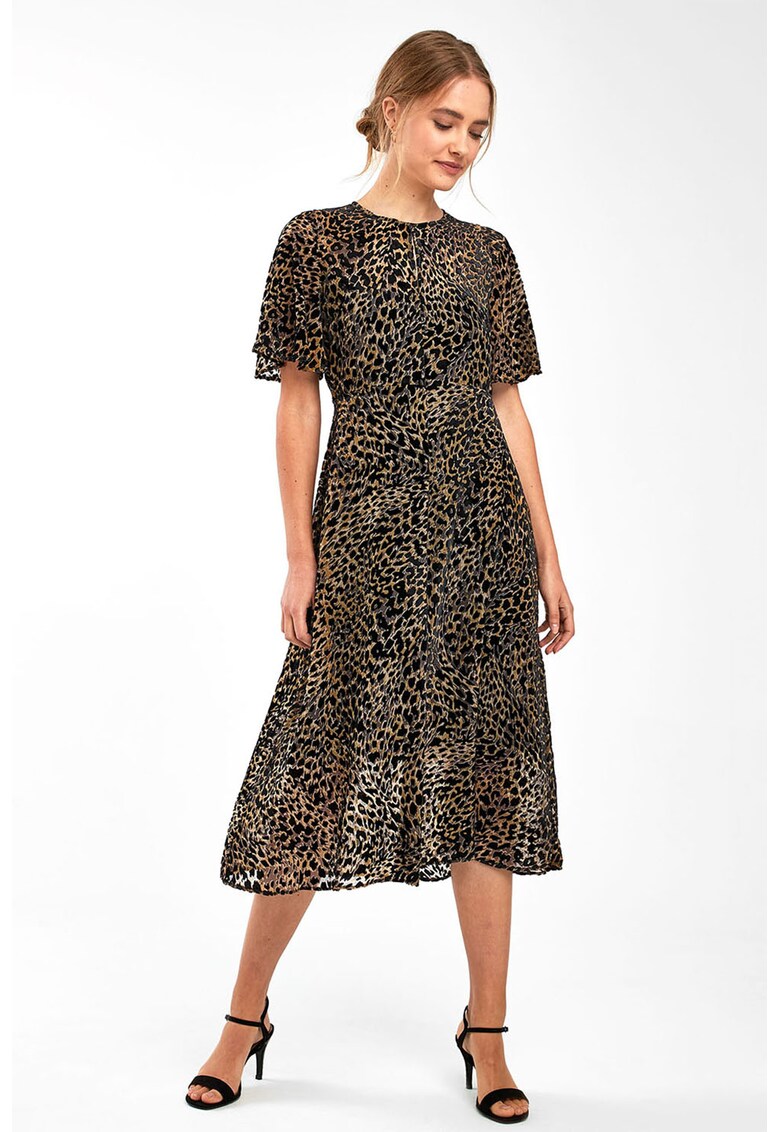 Rochie midi cu animal print