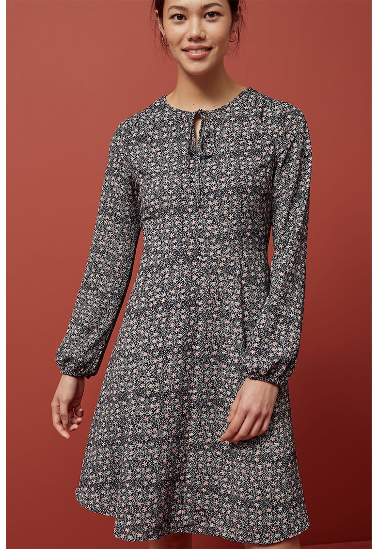 Rochie evazata cu imprimeu floral