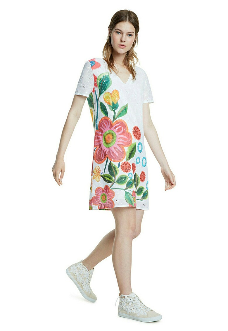 Rochie din bumbac cu imprimeu floral