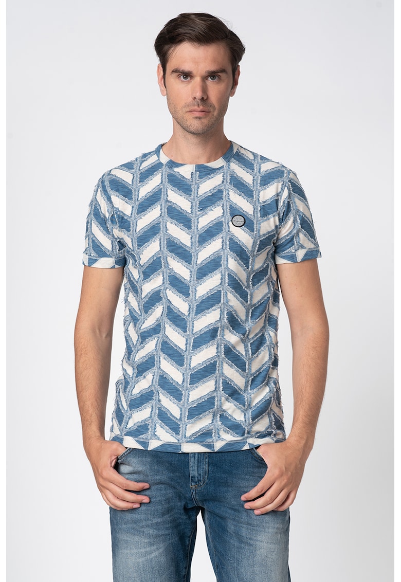 Tricou cu model herringbone Kelly