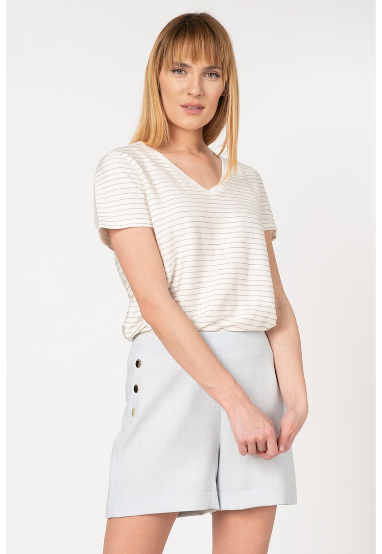 Tricou relaxed fit cu model in dungi Giianai