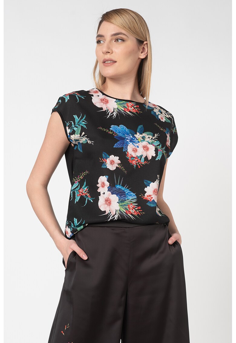 Tricou din amestec de lyocell cu imprimeu floral Sammer