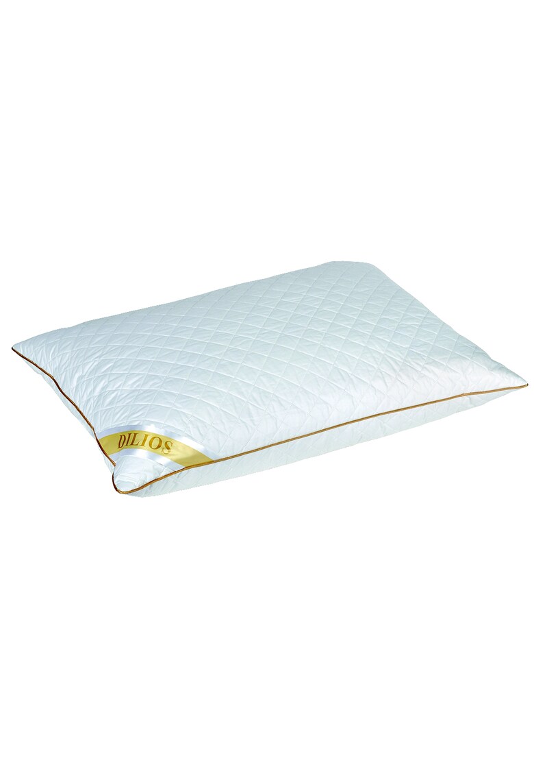 Perna matlasata Diamond umplutura pene rata 100% - husa bumbac percale - 50x70 cm - Alb