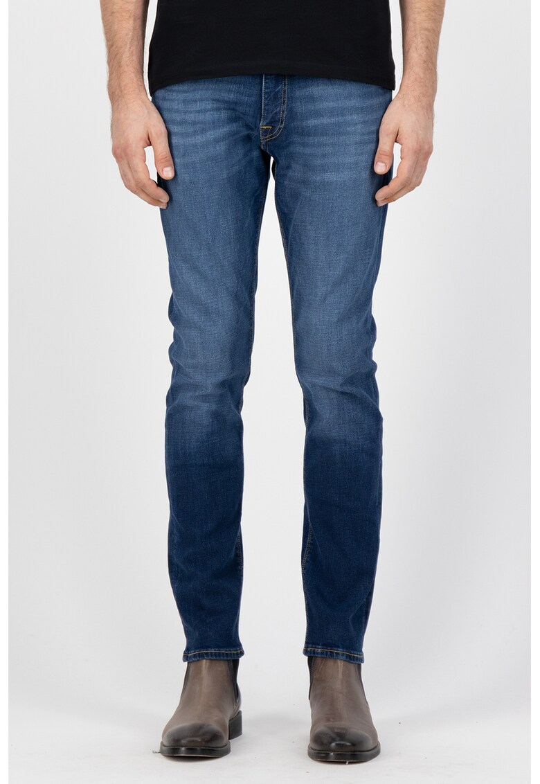 Blugi slim fit din material elastic Glenn