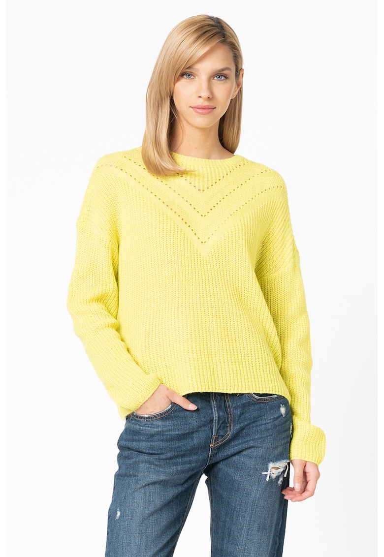 Pulover cu detalii perforate Larya
