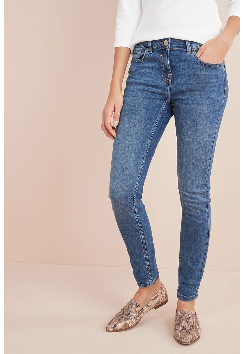 Blugi skinny cu talie medie