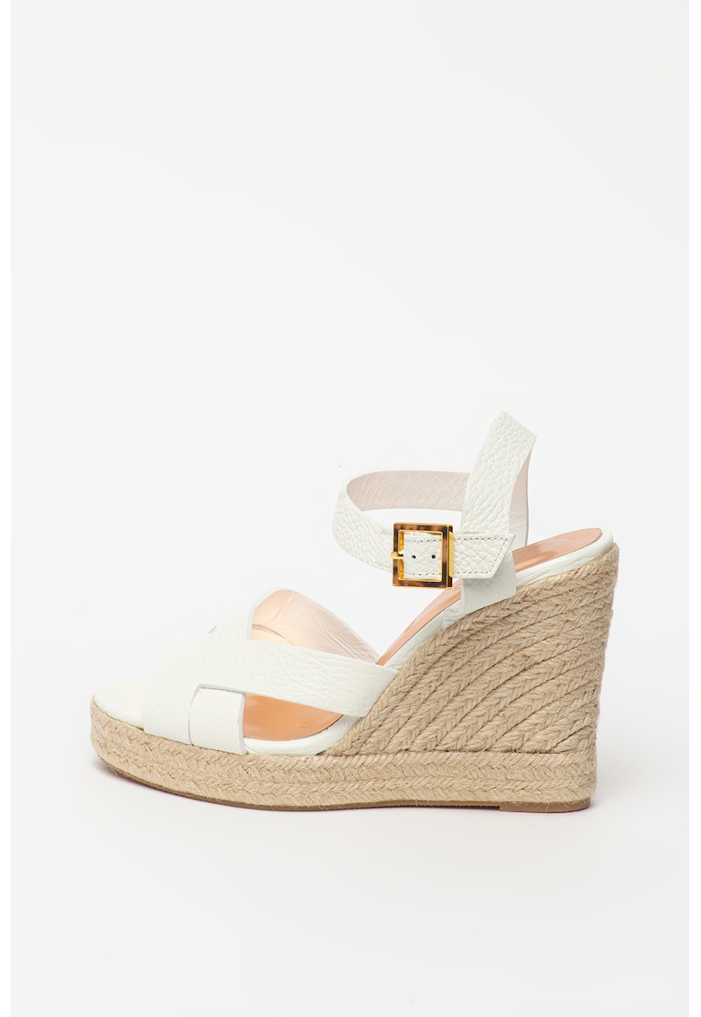 Sandale tip espadrile wedge de piele Sellana