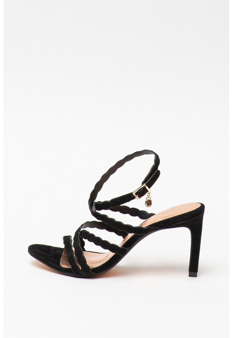 Sandale de piele intoarsa - cu barete multiple Lillys