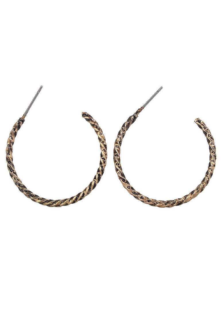 Cercei twist hoop 2179 - auriu antichizat -