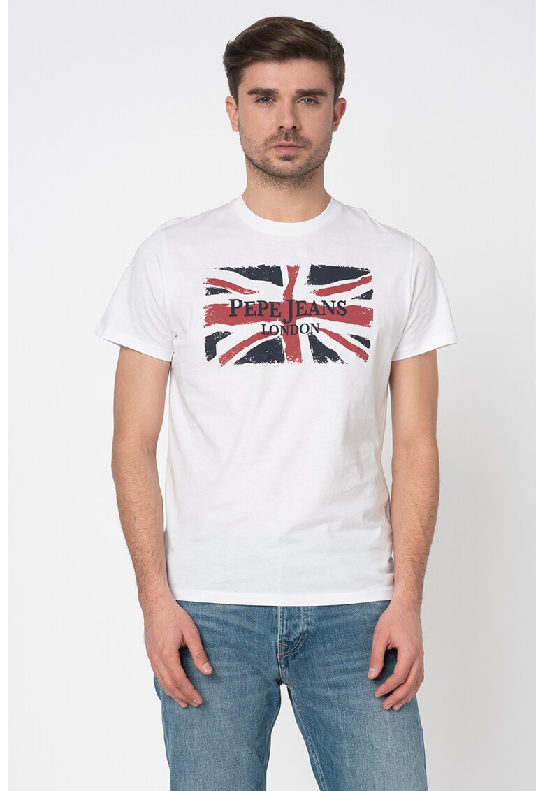 Tricou regular fit cu imprimeu logo Banner