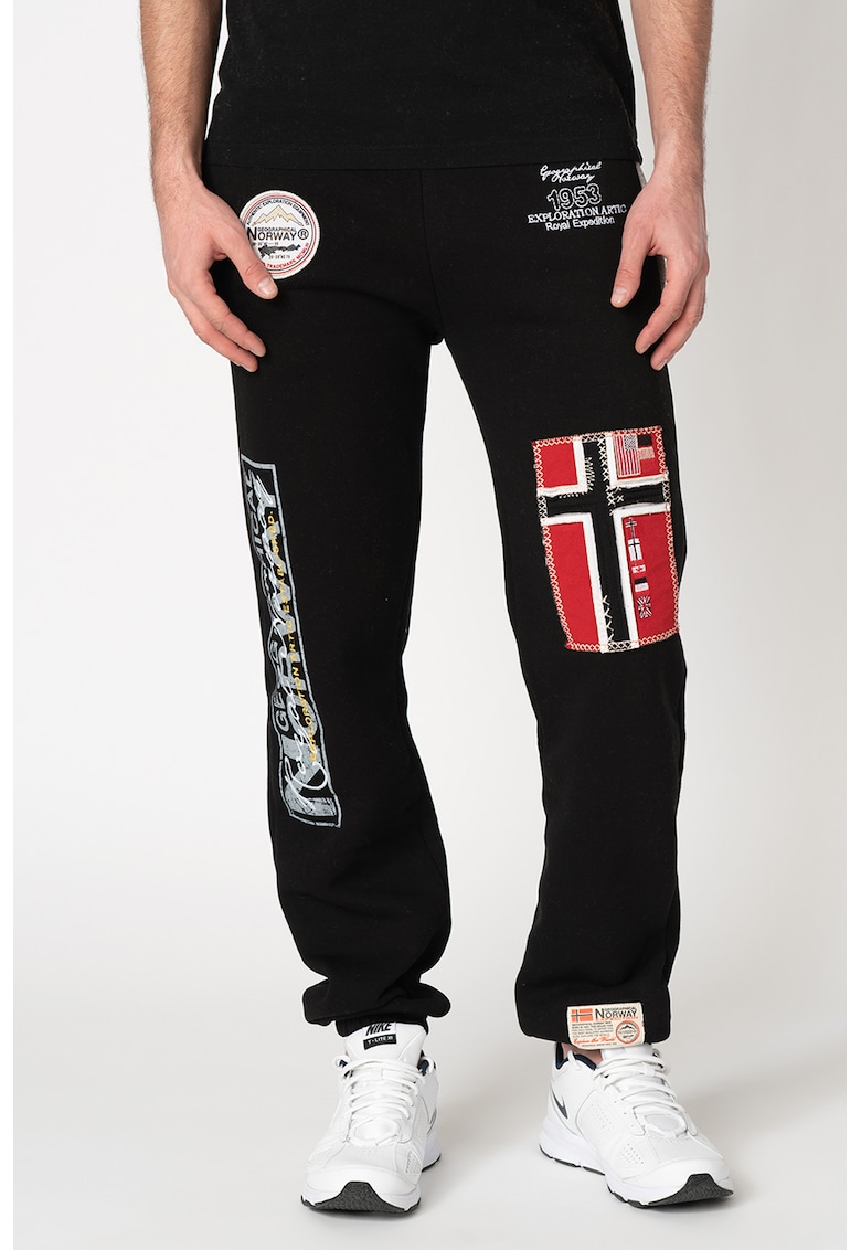 Pantaloni sport cu aplicatii logo Myer