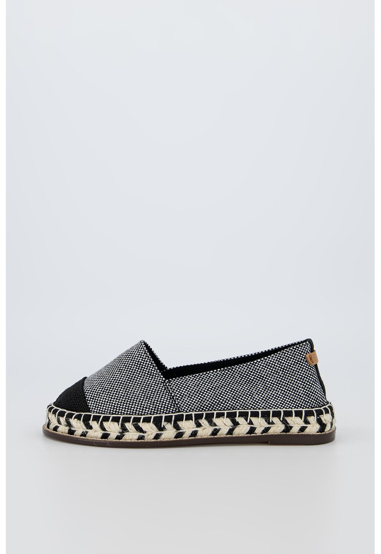 Espadrile de panza cu talpa de rafie