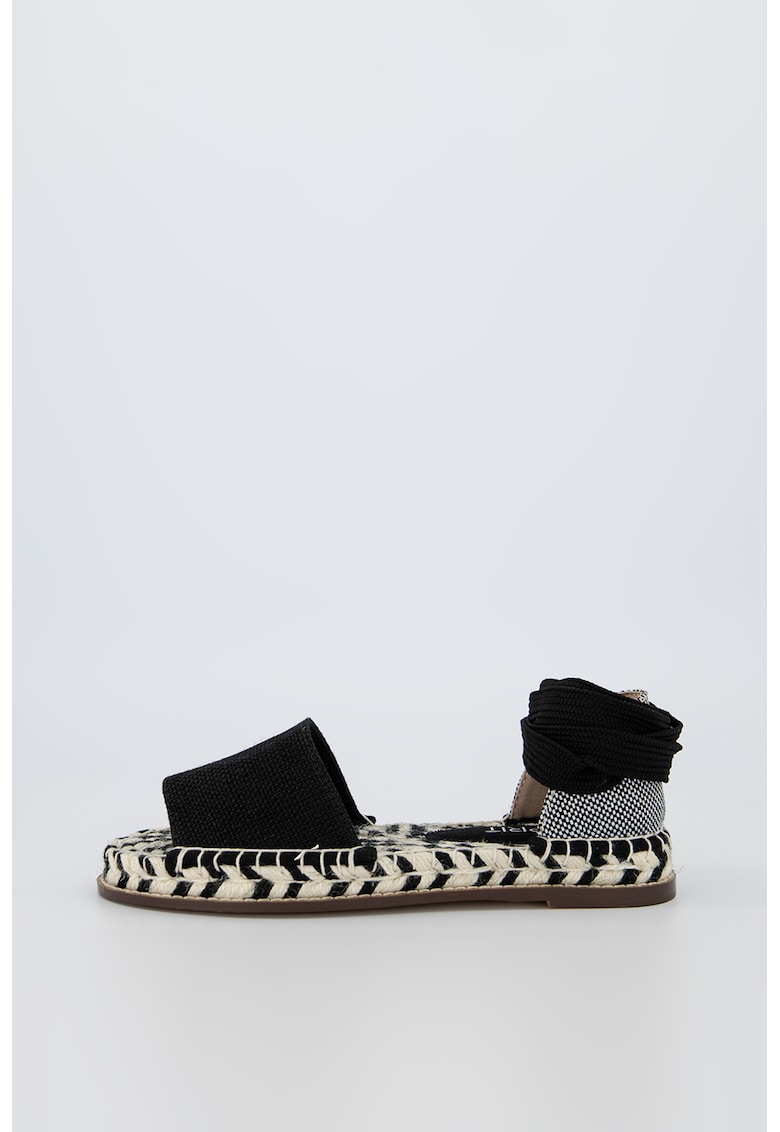 Sandale de panza tip espadrile cu benzi laterale