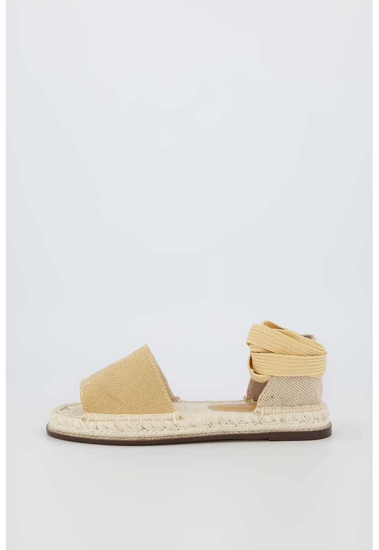 Sandale de panza tip espadrile cu benzi laterale