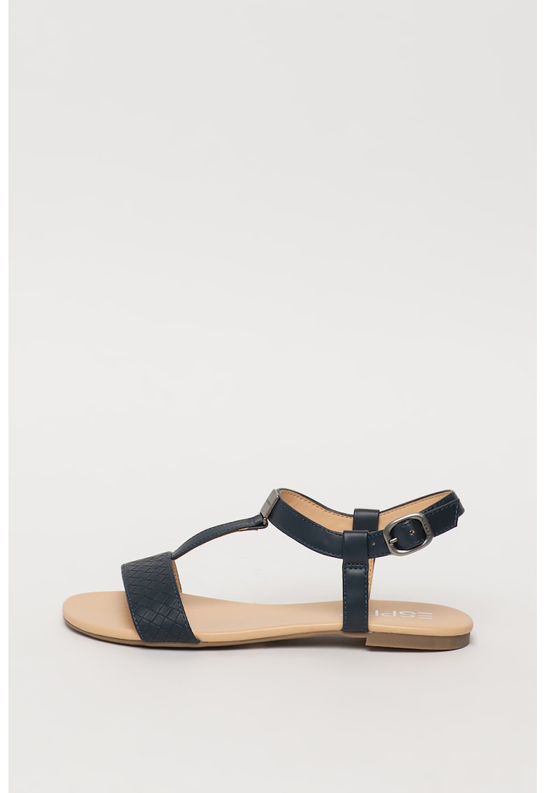 Sandale de piele ecologica cu aspect texturat