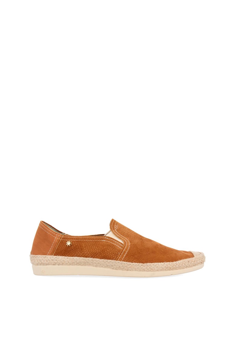 Espadrile slip-on din piele intoarsa