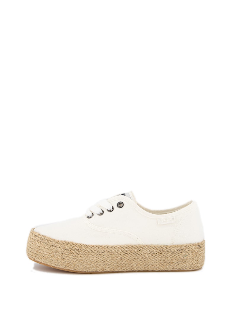 Espadrile flatform cu sireturi